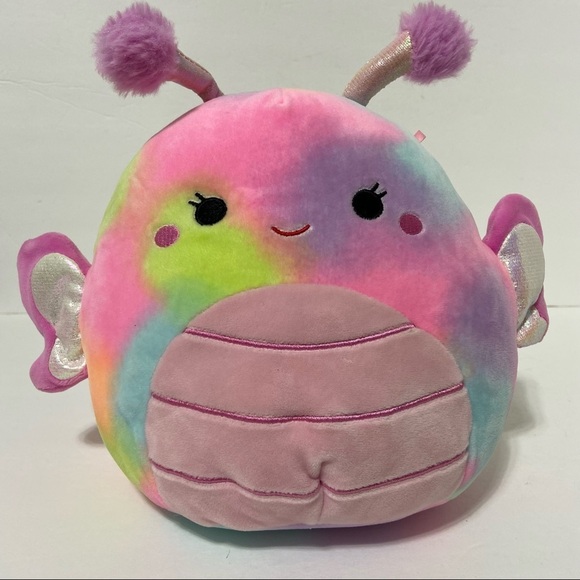 Squishmallow Iris Rainbow Butterfly 8" Soft Huggable Plush Toy - Picture 1 of 7